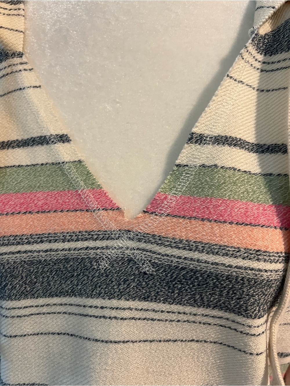 O'Neill Cream Lounge Suit with Pink, Green, Peach & Black Stripes, NWOT (L&XL) - Picture 11 of 15